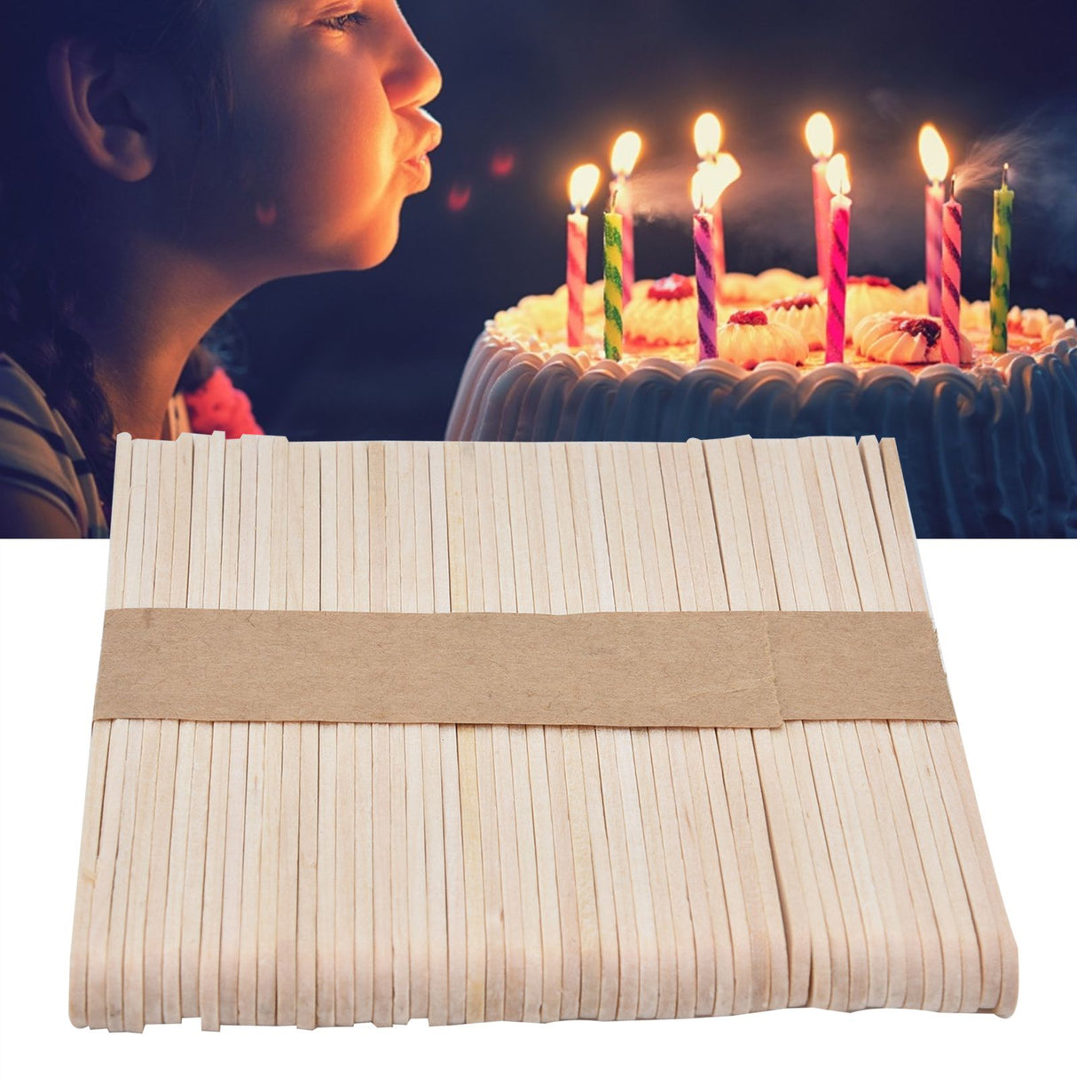 50Pcs Candle Wick Holder Birch Easy Use Reusable Wooden Wax Core Holder for Making Candles114x10mm Single Hole