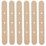 50Pcs Candle Wick Holder Birch Easy Use Reusable Wooden Wax Core Holder for Making Candles150x20mm 3 Hole - Top-Down View