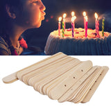 50Pcs Candle Wick Holder Birch Easy Use Reusable Wooden Wax Core Holder for Making Candles150x20mm 3 Hole