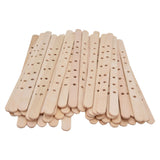 50Pcs Candle Wick Holder Birch Easy Use Reusable Wooden Wax Core Holder for Making Candles180x10mm 7 Hole