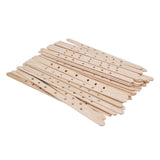 50Pcs Candle Wick Holder Birch Easy Use Reusable Wooden Wax Core Holder for Making Candles180x10mm 7 Hole - Front View