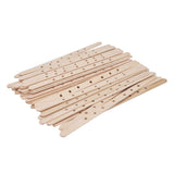 50Pcs Candle Wick Holder Birch Easy Use Reusable Wooden Wax Core Holder for Making Candles180x10mm 7 Hole