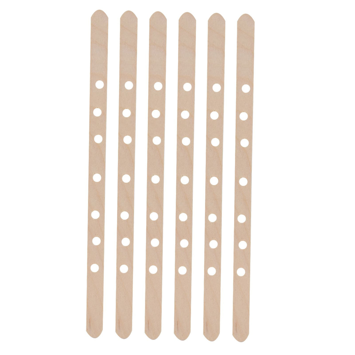 50Pcs Candle Wick Holder Birch Easy Use Reusable Wooden Wax Core Holder for Making Candles180x10mm 7 Hole