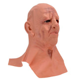 Old Man Mask Scary Halloween Latex Bald Human Head Cover Costume Party Cosplay Props