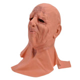 Old Man Mask Scary Halloween Latex Bald Human Head Cover Costume Party Cosplay Props