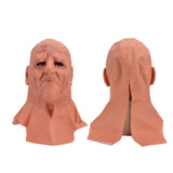 Old Man Mask Scary Halloween Latex Bald Human Head Cover Costume Party Cosplay Props