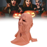 Old Man Mask Scary Halloween Latex Bald Human Head Cover Costume Party Cosplay Props - Extra Image
