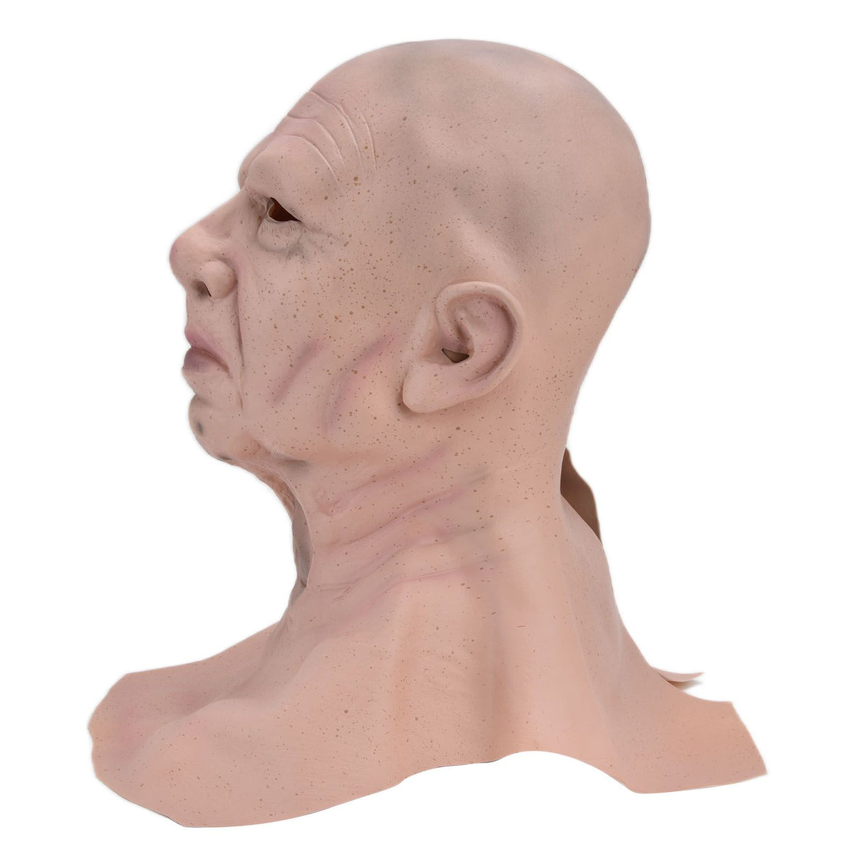 Realistic Bald Head Man Mask Latex Human Face Mask Funny Scary Halloween Costume Cosplay Props