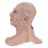 Realistic Bald Head Man Mask Latex Human Face Mask Funny Scary Halloween Costume Cosplay Props