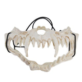 Skull Mask Latex Tiger Tooth Type Durable Waterproof Adjustable Scary Mask for Party Festival Theater