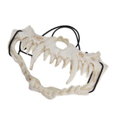 Skull Mask Latex Tiger Tooth Type Durable Waterproof Adjustable Scary Mask for Party Festival Theater