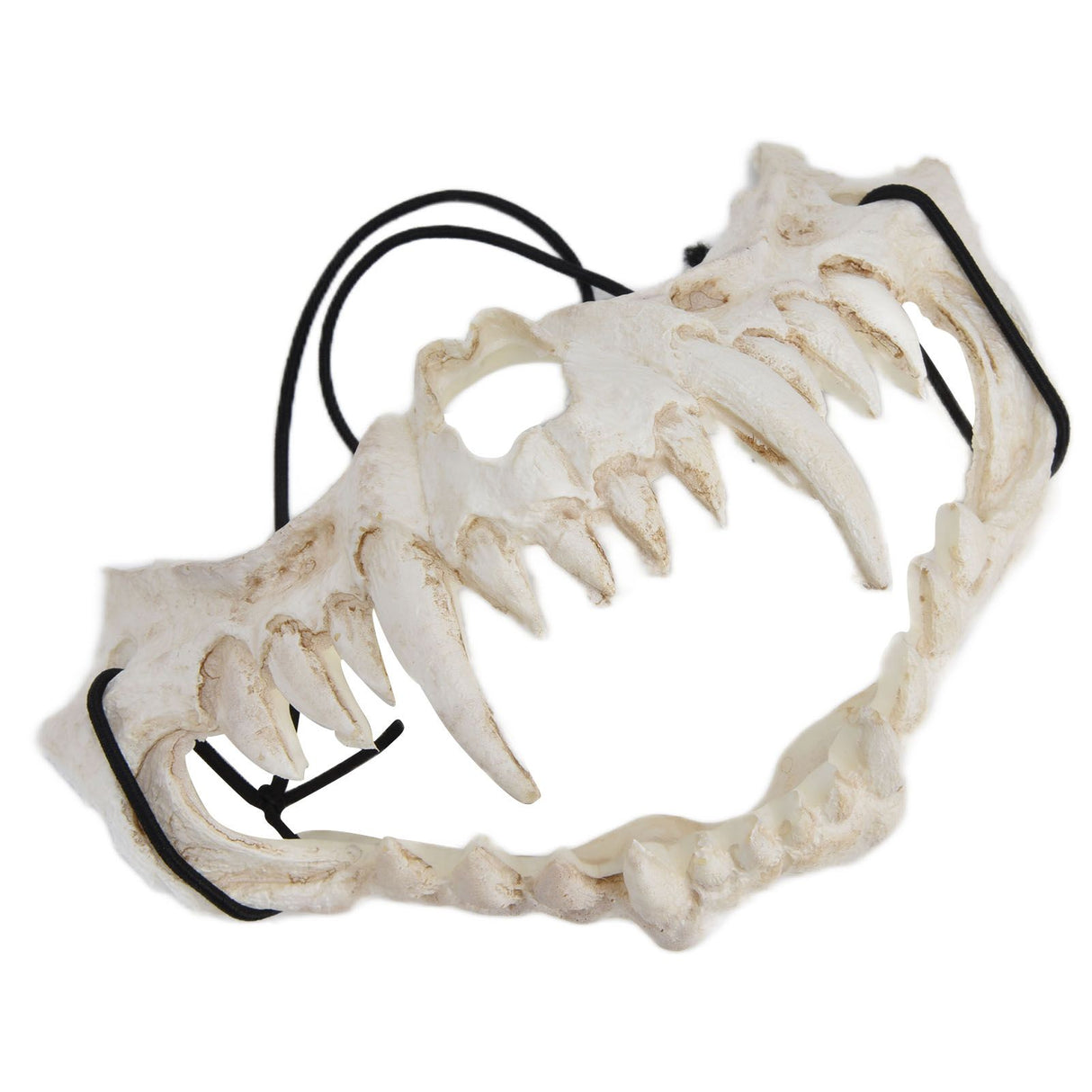 Skull Mask Latex Tiger Tooth Type Durable Waterproof Adjustable Scary Mask for Party Festival Theater