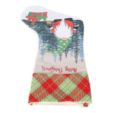 Christmas Decorative Sock Faceless Doll Pattern Children's Gift Bag for Festival Costume PartyGreen Hat - Rear View