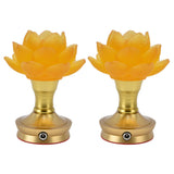 2 Set LED Buddhist Light 3 Color Adjustment Buddha Lamp Plug In Flower Light for Home Buddhist SupplyAU Plug 100-240V