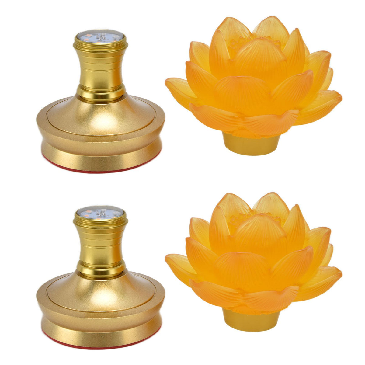 2 Set LED Buddhist Light 3 Color Adjustment Buddha Lamp Plug In Flower Light for Home Buddhist SupplyAU Plug 100-240V