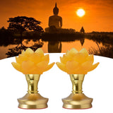 2 Set LED Buddhist Light 3 Color Adjustment Buddha Lamp Plug In Flower Light for Home Buddhist SupplyAU Plug 100-240V - Extra Image