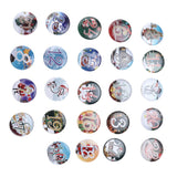 Lucky Number Button Pin Unique Pattern Button Pin Cartoon Advent Calendar Brooch24PCS Landscape Cartoon - Close-Up Angle