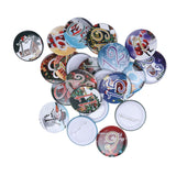 Lucky Number Button Pin Unique Pattern Button Pin Cartoon Advent Calendar Brooch24PCS Landscape Cartoon
