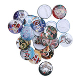 Lucky Number Button Pin Unique Pattern Button Pin Cartoon Advent Calendar Brooch24PCS Landscape Cartoon