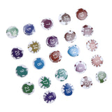 Lucky Number Button Pin Unique Pattern Button Pin Cartoon Advent Calendar Brooch24PCS Paint Graffiti - Rear View