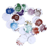 Lucky Number Button Pin Unique Pattern Button Pin Cartoon Advent Calendar Brooch24PCS Paint Graffiti
