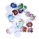 Lucky Number Button Pin Unique Pattern Button Pin Cartoon Advent Calendar Brooch24PCS Paint Graffiti - Extra Image