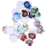 Lucky Number Button Pin Unique Pattern Button Pin Cartoon Advent Calendar Brooch24PCS Paint Graffiti - Extra Image