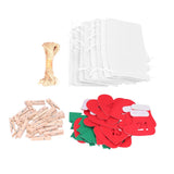 24PCS Christmas Bag Lucky Number Drawstring Christmas Sack Advent Calendar Christmas PouchWhite - Extra Image