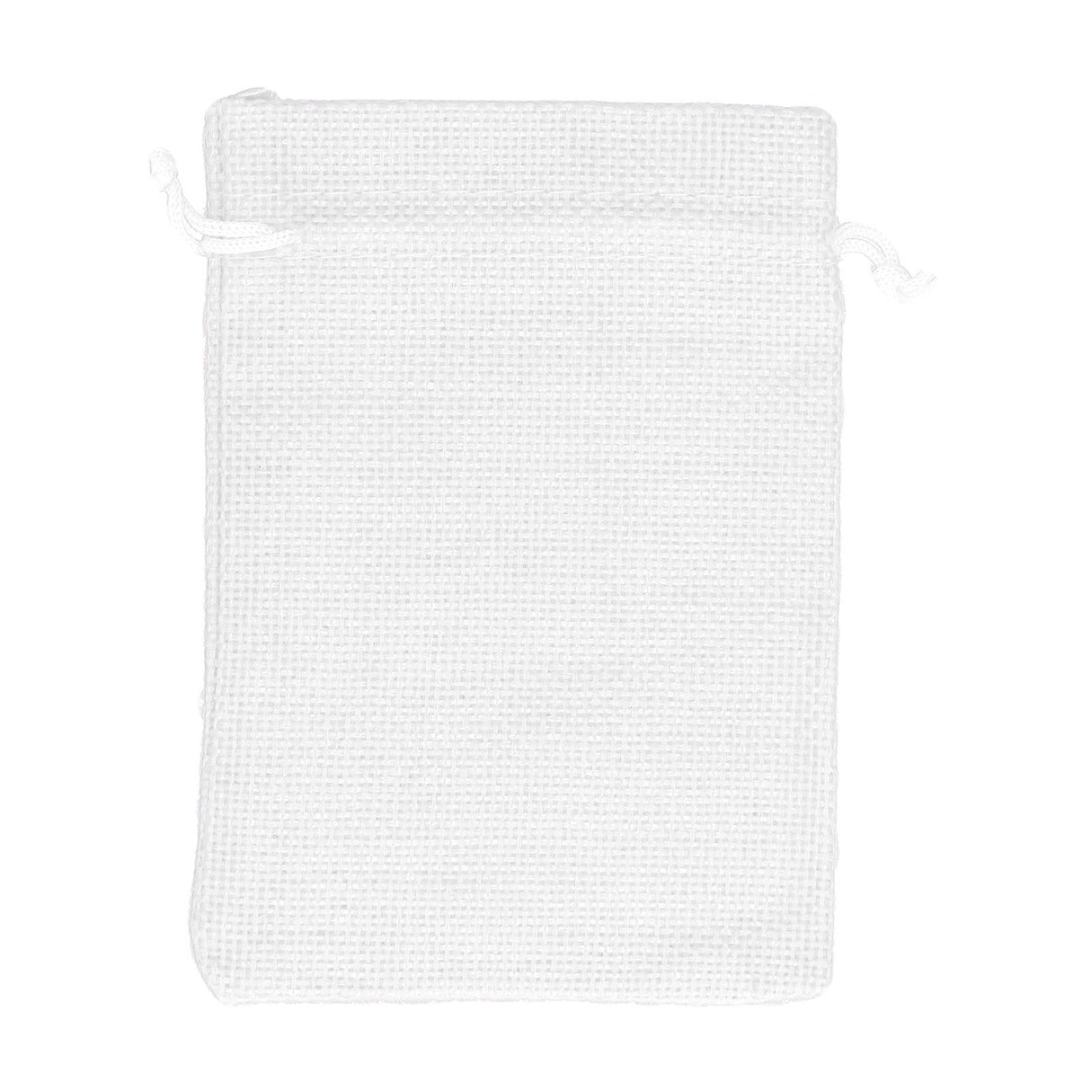 24PCS Christmas Bag Lucky Number Drawstring Christmas Sack Advent Calendar Christmas PouchWhite