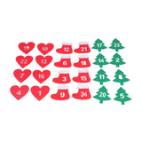 24PCS Christmas Bag Lucky Number Drawstring Christmas Sack Advent Calendar Christmas PouchWhite - Extra Image