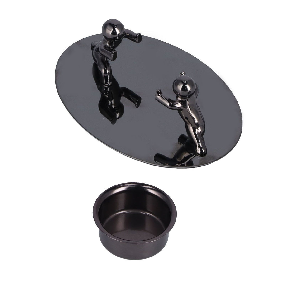 Candlestick Holder Stainless Steel Candle Holder Romantic Candle Stand Candlestick Ornament for Home DecorationBlack