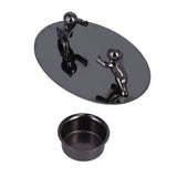 Candlestick Holder Stainless Steel Candle Holder Romantic Candle Stand Candlestick Ornament for Home DecorationBlack - 45-Degree Angle