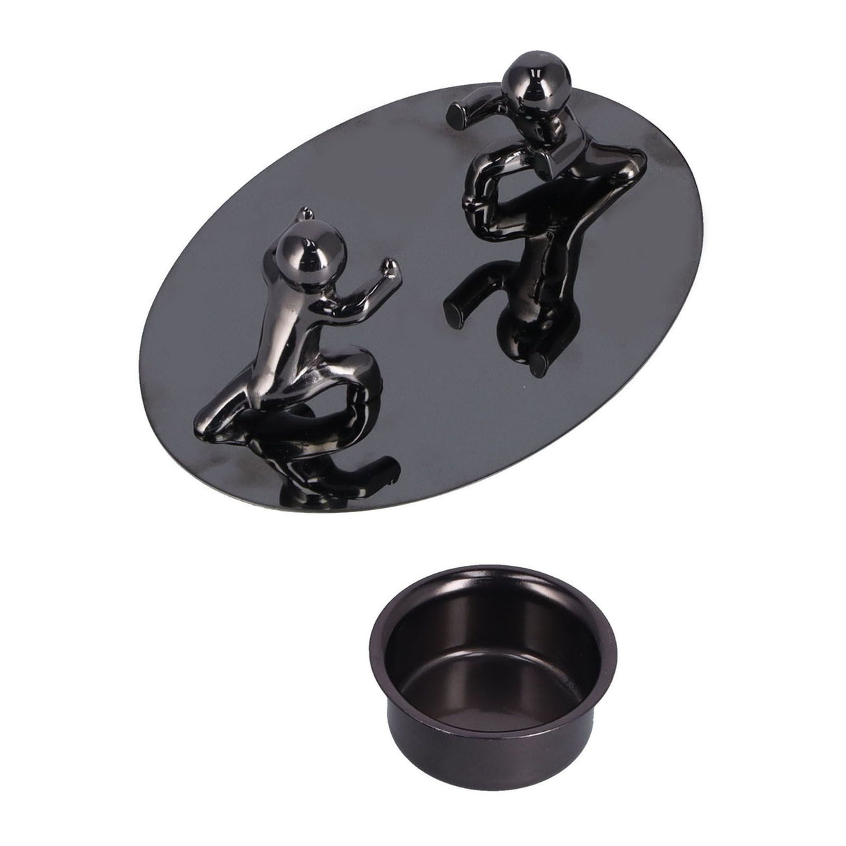 Candlestick Holder Stainless Steel Candle Holder Romantic Candle Stand Candlestick Ornament for Home DecorationBlack