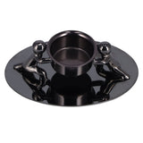 Candlestick Holder Stainless Steel Candle Holder Romantic Candle Stand Candlestick Ornament for Home DecorationBlack