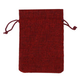 24Pcs Christmas Advent Calendar Drawstring Bags Reusable Hanging Countdown Pouch for Candy Jewelry GiftWine Red