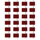24Pcs Christmas Advent Calendar Drawstring Bags Reusable Hanging Countdown Pouch for Candy Jewelry GiftWine Red