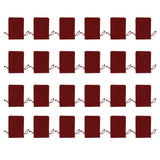 24Pcs Christmas Advent Calendar Drawstring Bags Reusable Hanging Countdown Pouch for Candy Jewelry GiftWine Red - Rear View