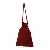 24Pcs Christmas Advent Calendar Drawstring Bags Reusable Hanging Countdown Pouch for Candy Jewelry GiftWine Red