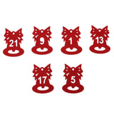 24Pcs Christmas Advent Calendar Drawstring Bags Reusable Hanging Countdown Pouch for Candy Jewelry GiftWine Red - Extra Image