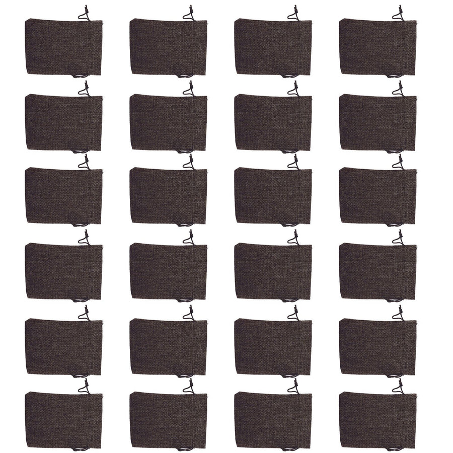 24PCS Christmas Bag Christmas Advent Calendar Countdown Pouch Drawstring Bag Sack Hanging Gift with ClipsHeather Grey