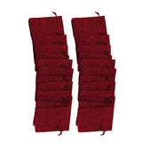24PCS Christmas Bag Christmas Advent Calendar Countdown Pouch Drawstring Bag Sack Hanging Gift with ClipsWine Red - Close-Up Angle