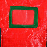 Christmas Wreath Storage Bag PE Woven Fabric Dustproof Round Red Storage Bag for Home Party Office