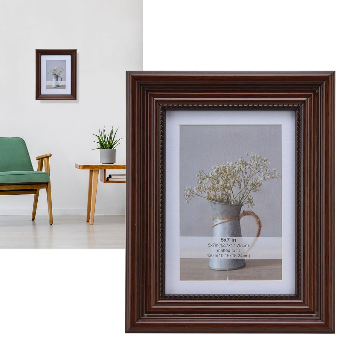 Simple Style Concave Photo Frame Rectangular Photo Frame for Living Room BedroomM