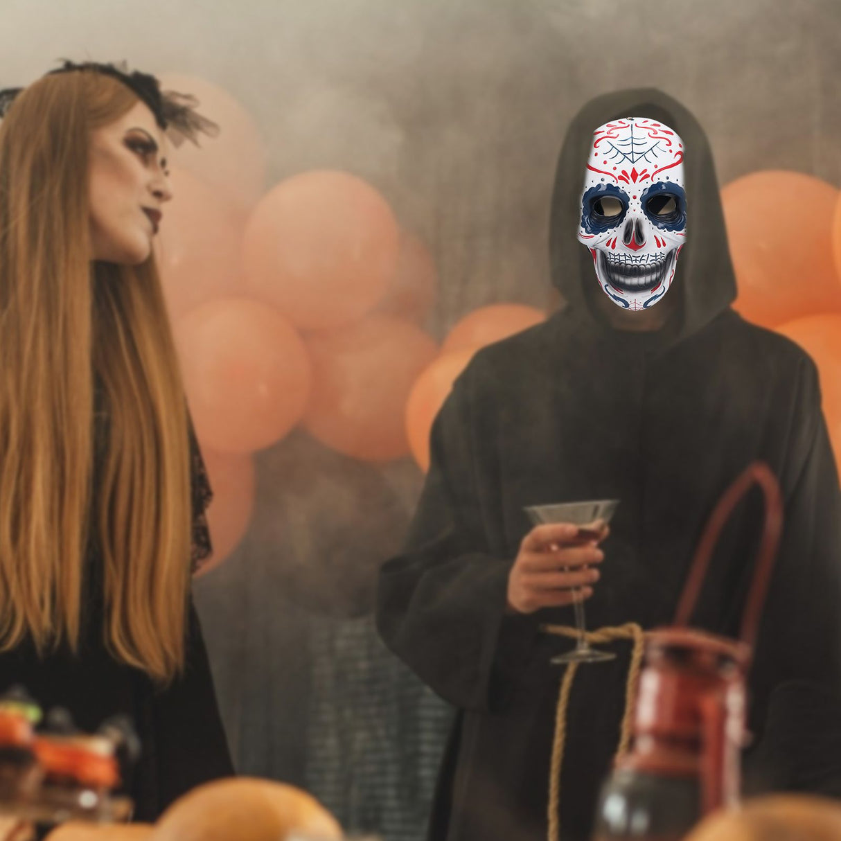 Resin Skull Shape Mask Unique Unisex Halloween Cosplay Costume Party Face Mask Props Decoration