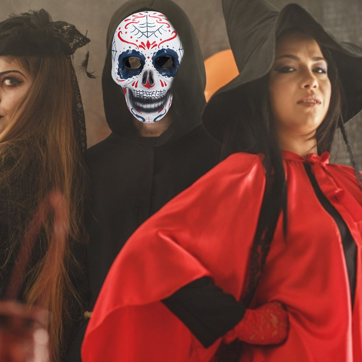 Resin Skull Shape Mask Unique Unisex Halloween Cosplay Costume Party Face Mask Props Decoration