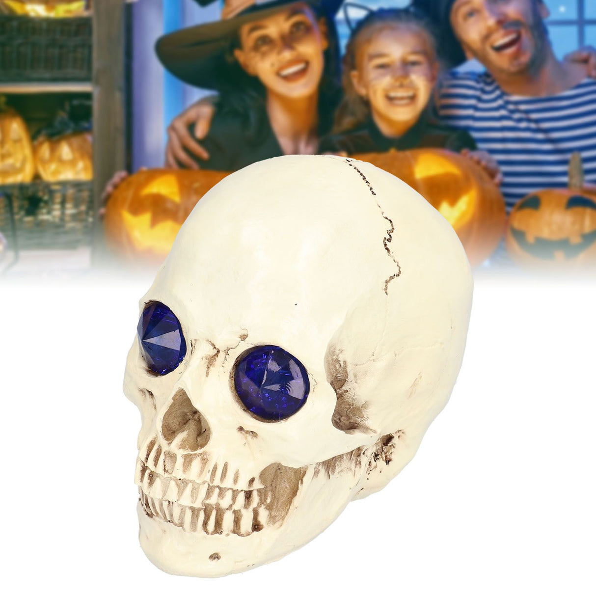 Skull Ornaments Vivid Lightweight Easily Clean Add Horror Ambience Halloween Props for Party Haunted House Decoration