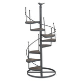 European Style Decorative Plant Shelf Multifuctional Wrought Iron Plant Rack Easy to Install for Balcony and Living Room - Front View