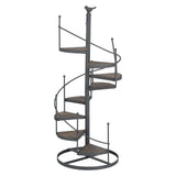 European Style Decorative Plant Shelf Multifuctional Wrought Iron Plant Rack Easy to Install for Balcony and Living Room - Side View