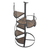 European Style Decorative Plant Shelf Multifuctional Wrought Iron Plant Rack Easy to Install for Balcony and Living Room