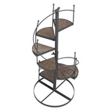 European Style Decorative Plant Shelf Multifuctional Wrought Iron Plant Rack Easy to Install for Balcony and Living Room - Low Angle